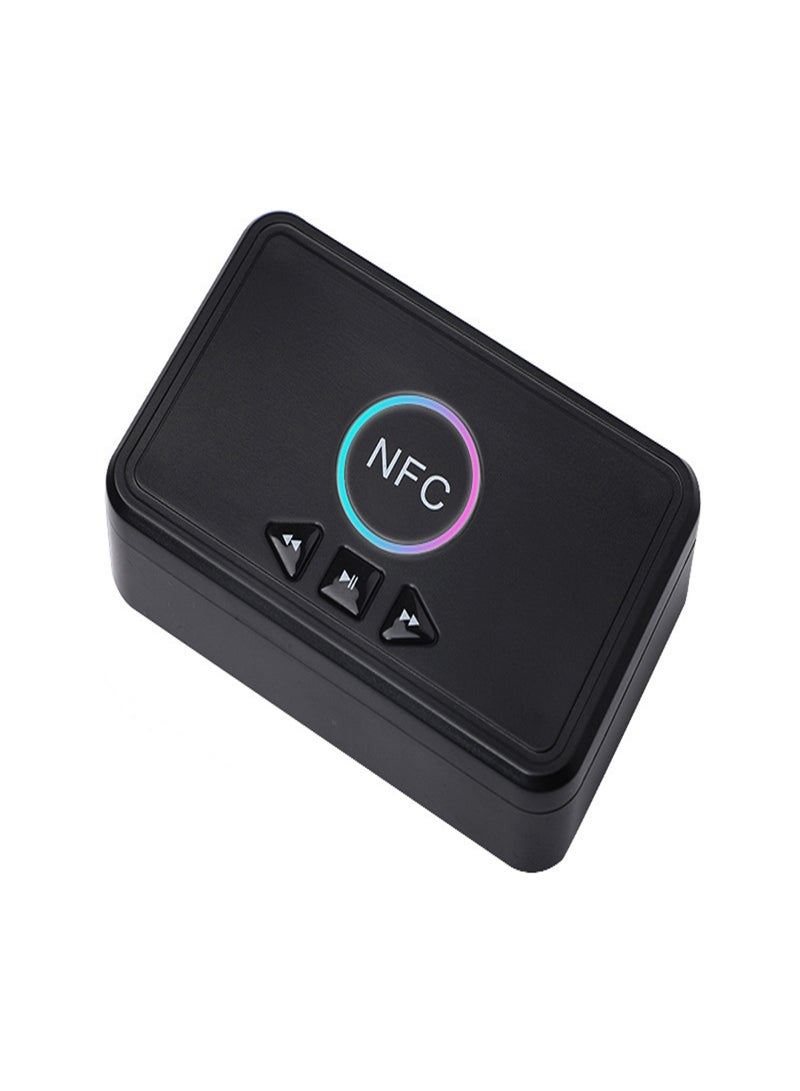 NFC Bluetooth 5.0 Receiver Wireless Audio Receiver Adapter with Microphone RCA AUX Out U Disk Music Playback for Headphones Speaker Home Audio System - Image 2